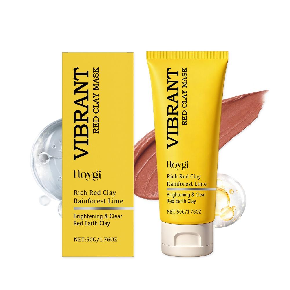Dust Mask Construction - Vibrant Red Clay Mask - Natural